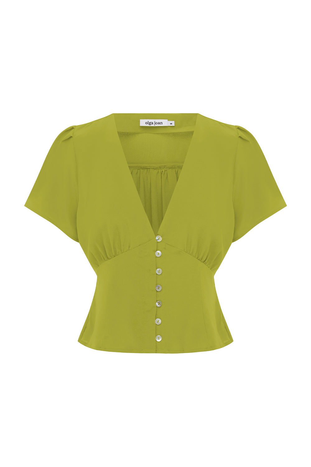 Cap-Sleeve Top Chartreuse