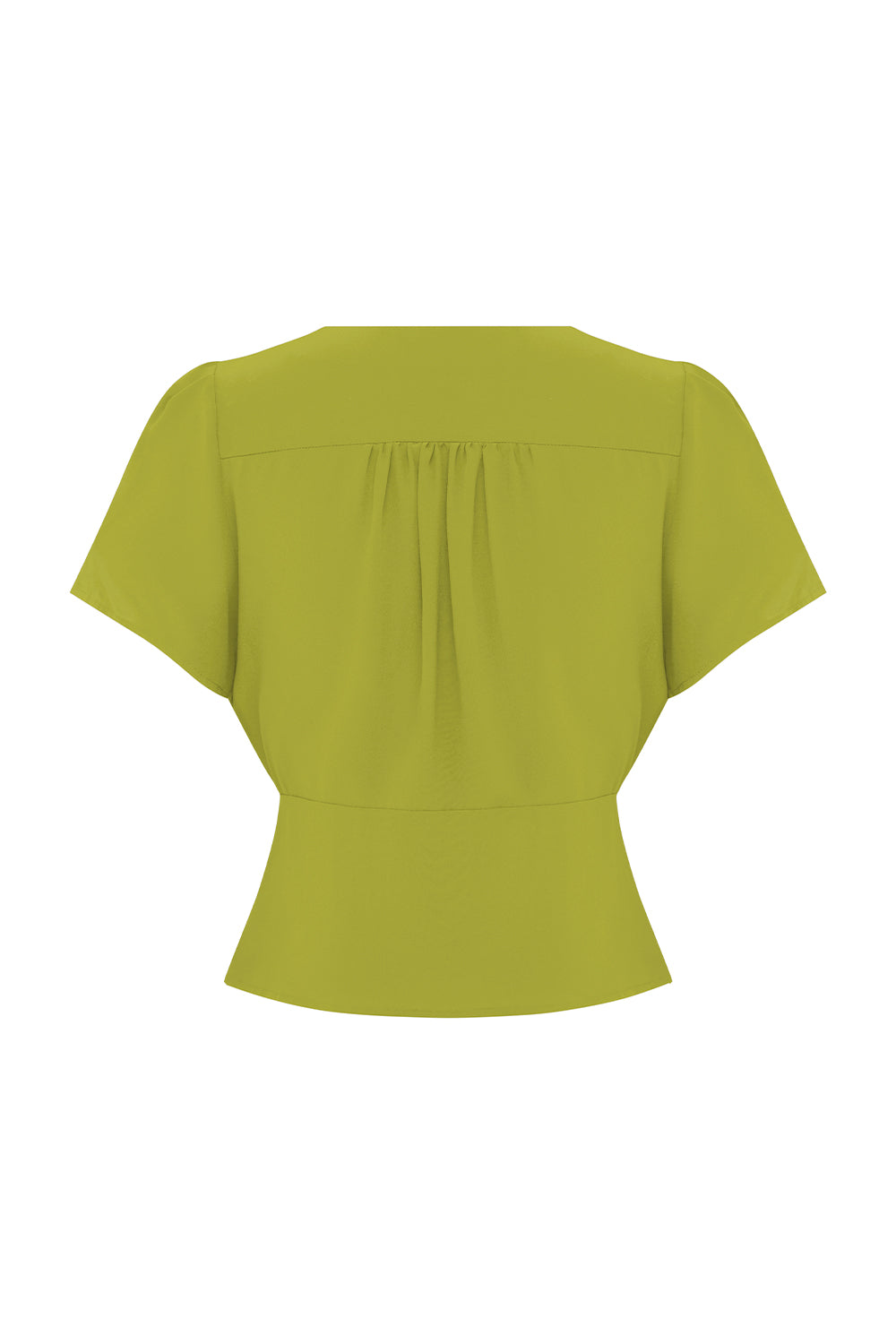 Cap-Sleeve Top Chartreuse