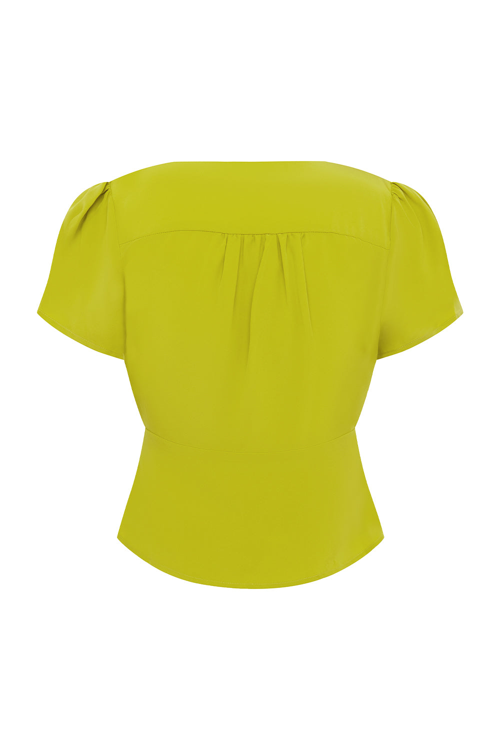 Cap-Sleeve Top Chartreuse