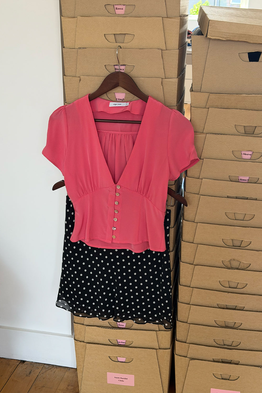 Cap-Sleeve Top Rosa Rosa