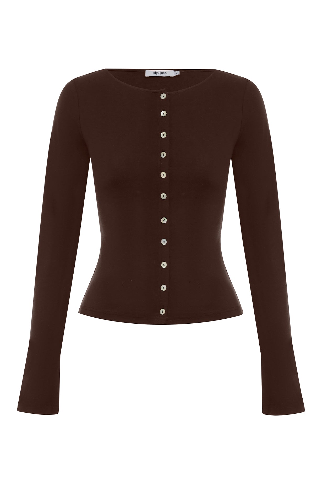 Button-Through Long Sleeve Top Ciocco