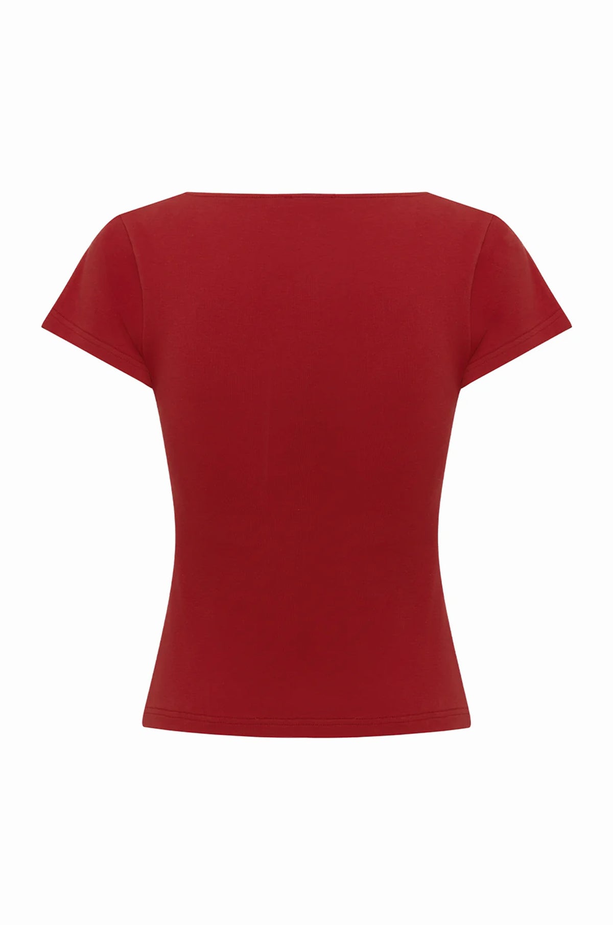 Button-Through Tee Rossa