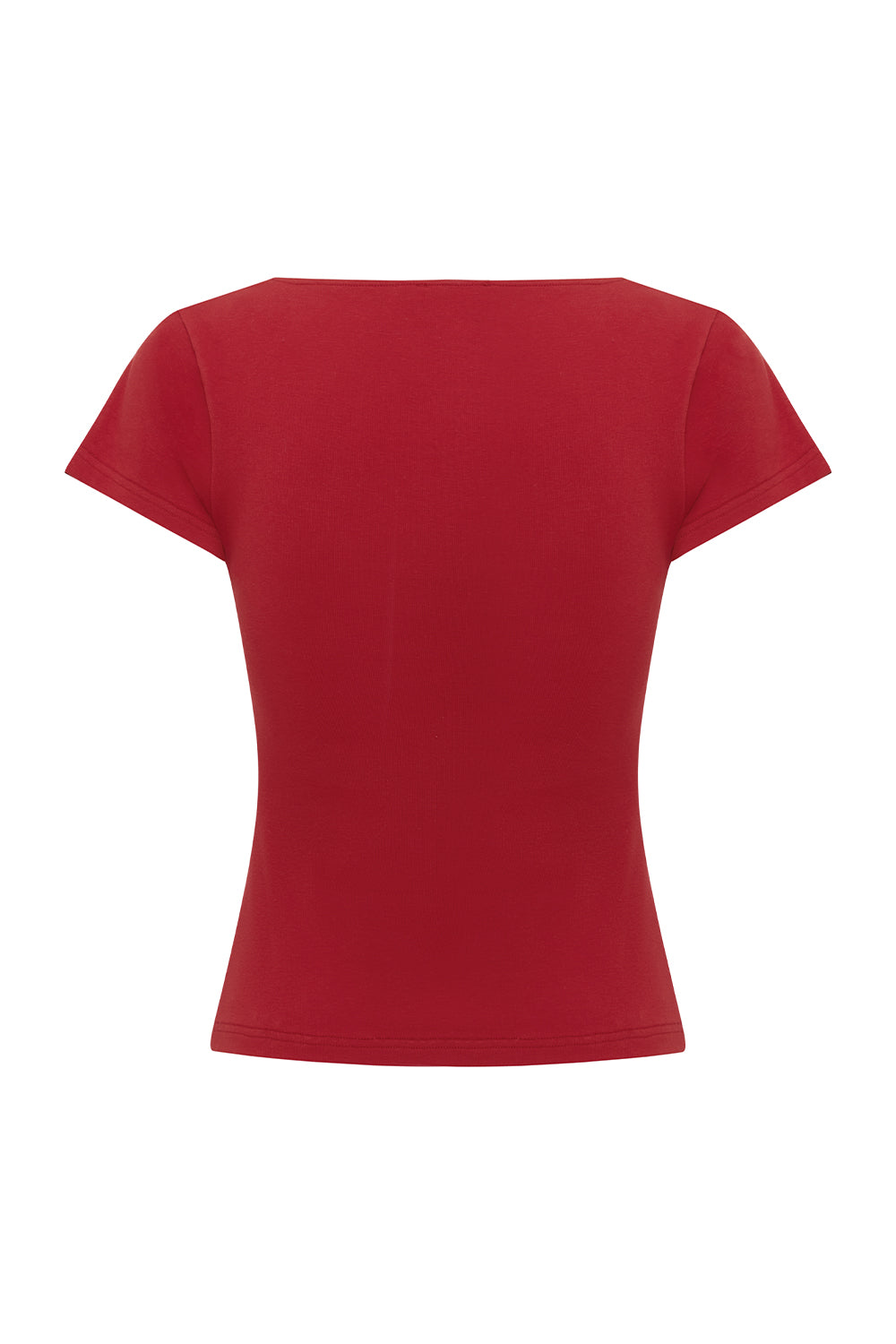 Button-Through Tee Rossa