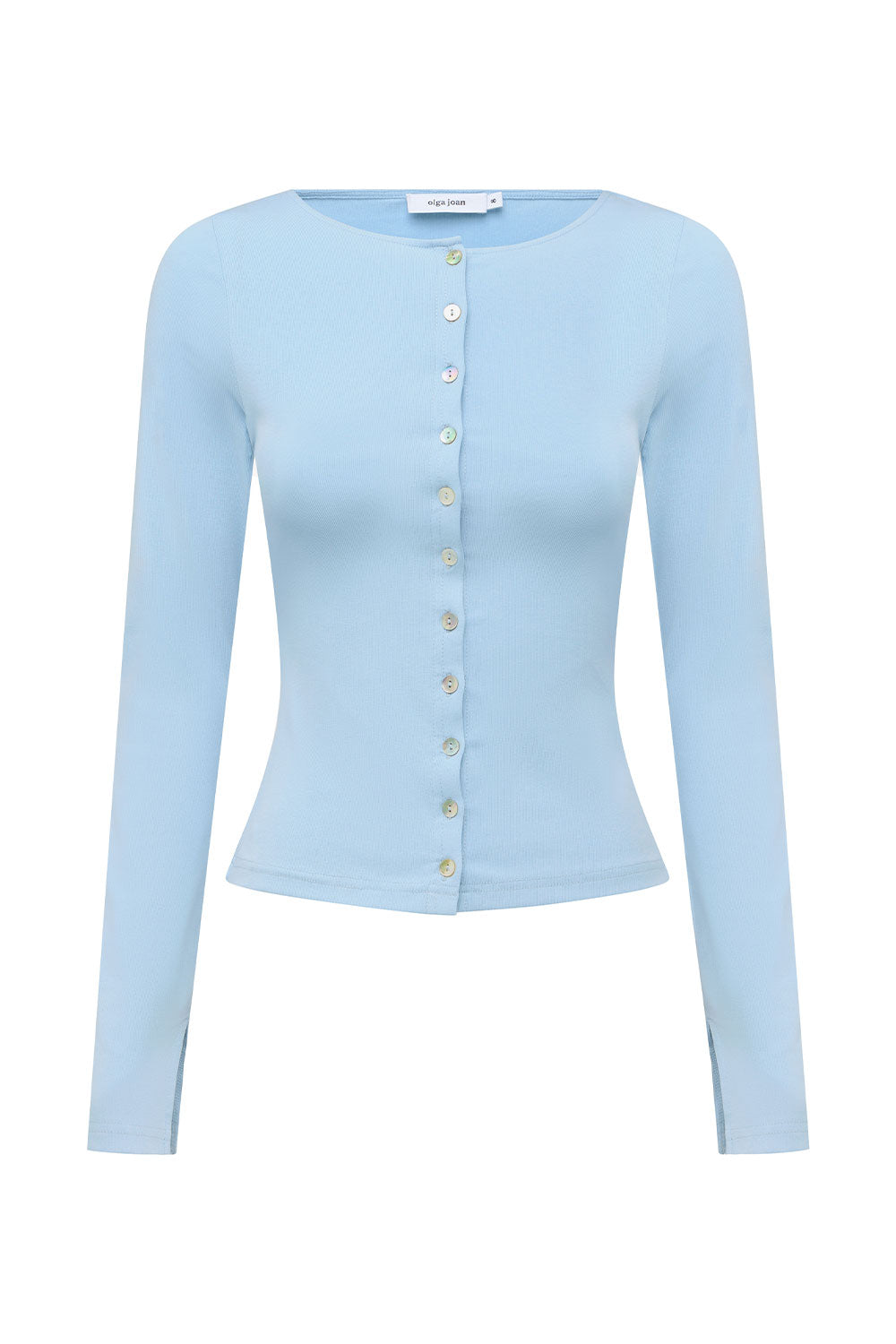 Button-Through Long Sleeve Top Cielo