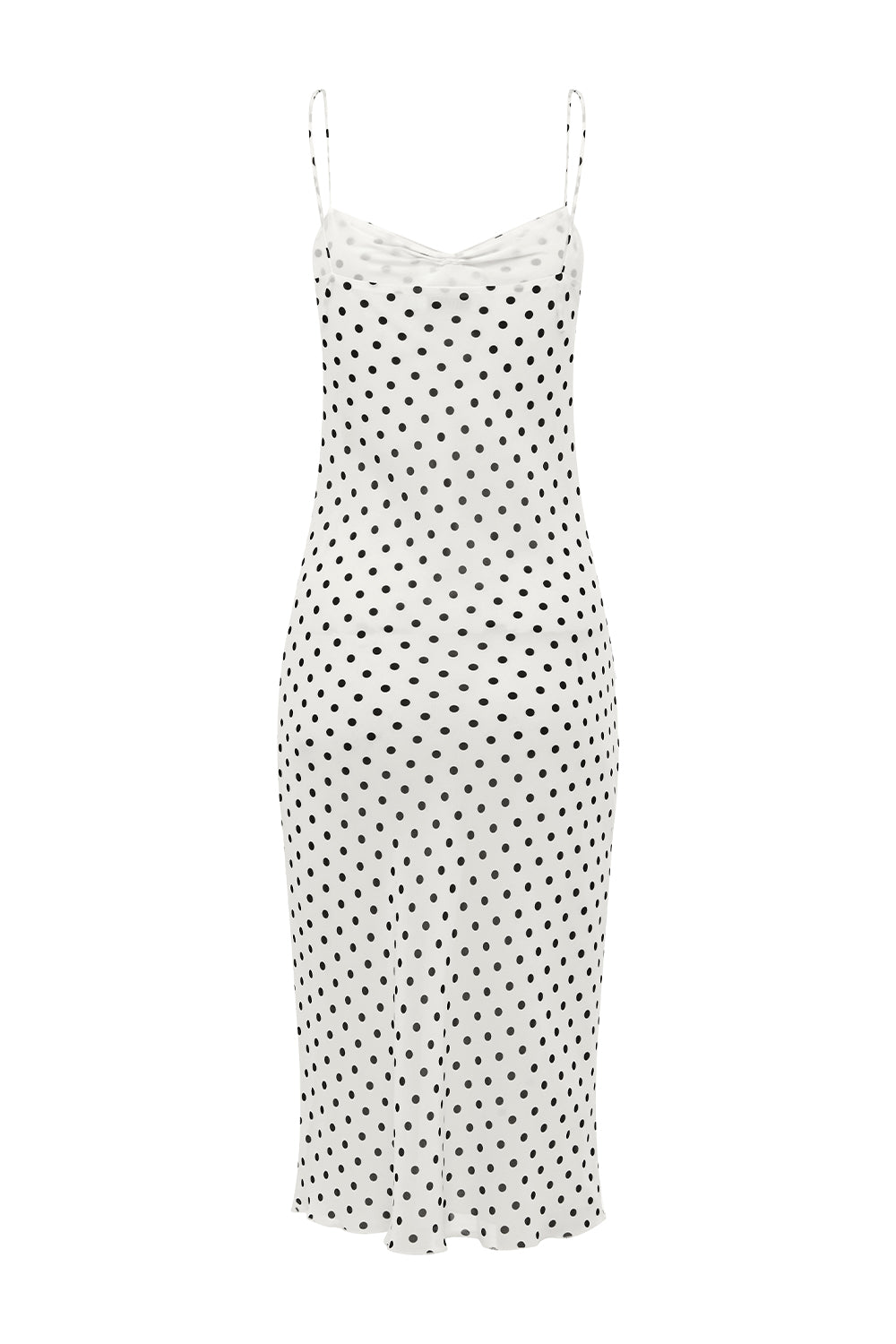 Cinched Bust Slip Dress Pois Bianca