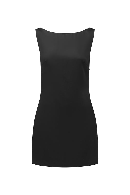 Cowl Back Mini Dress Nera