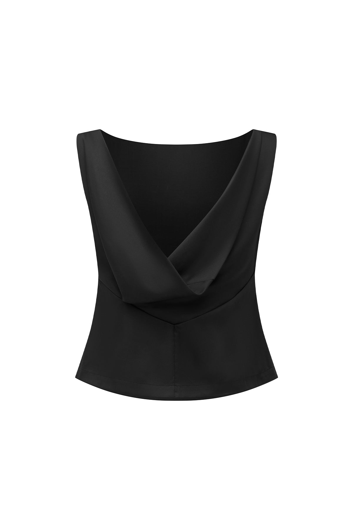 Cowl Back Top Nera
