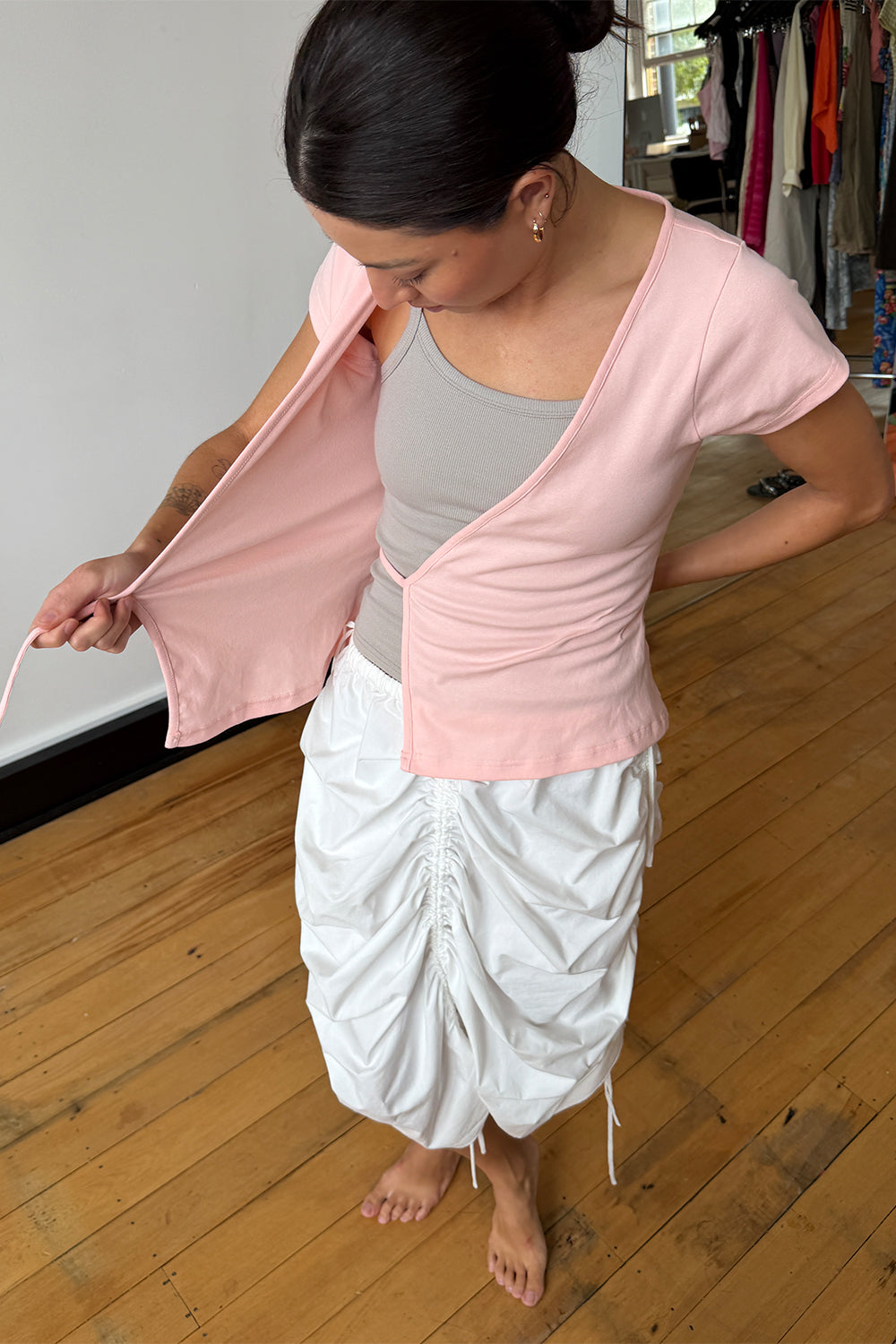 Ribbed Singlet Pietra