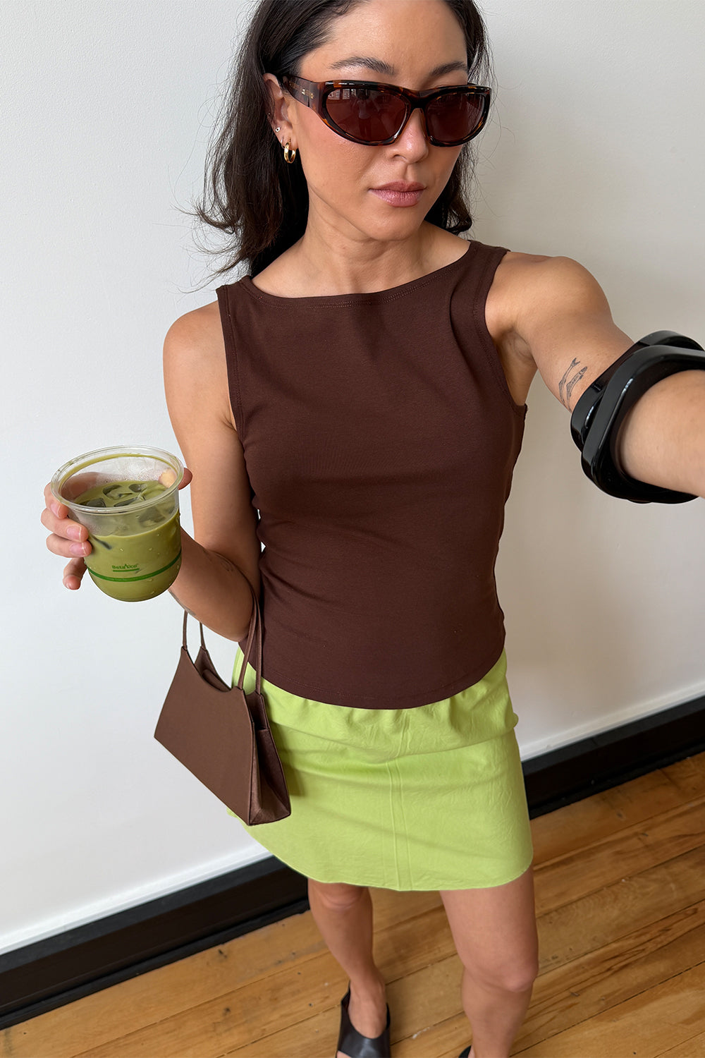 Mini Slip Skirt Pistacchio Tencel