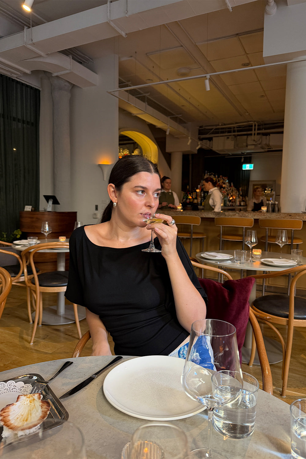 Bardot Ruched Top Nera