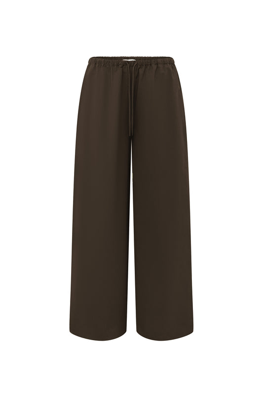 Mid-Rise Drawcord Pant Ciocco
