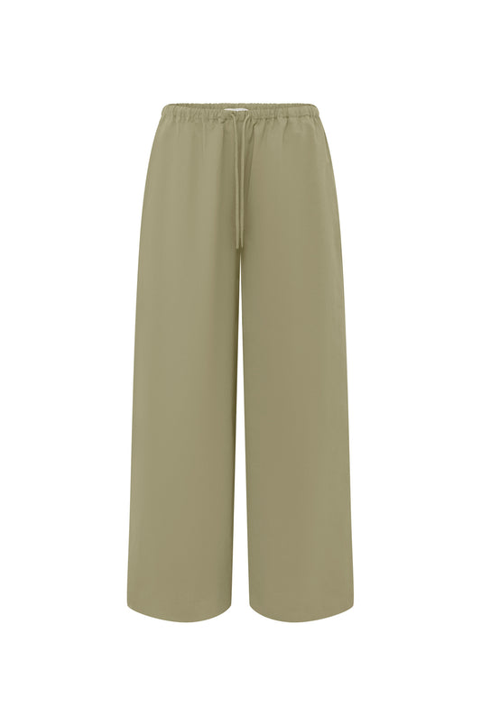 Mid-Rise Drawcord Pant Tortora