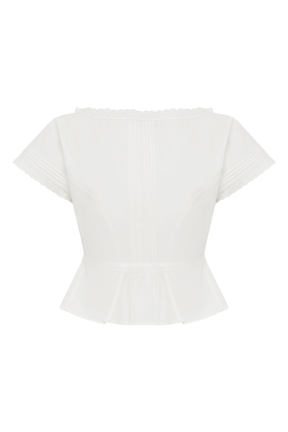 Pintuck Blouse Bianca