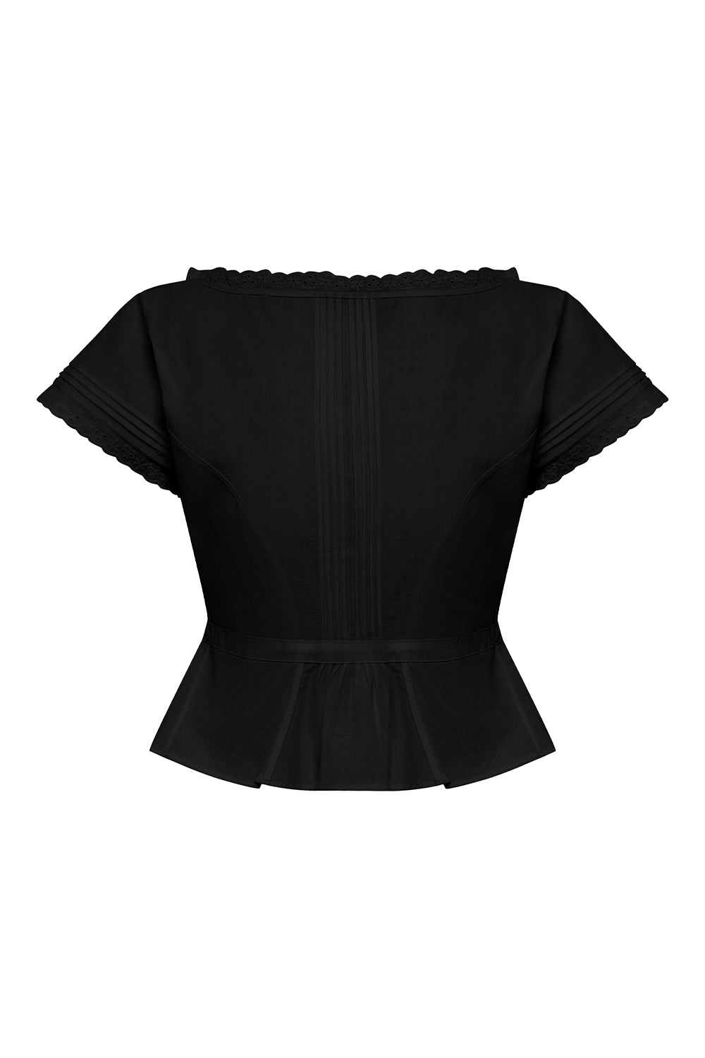 Pintuck Blouse Nera