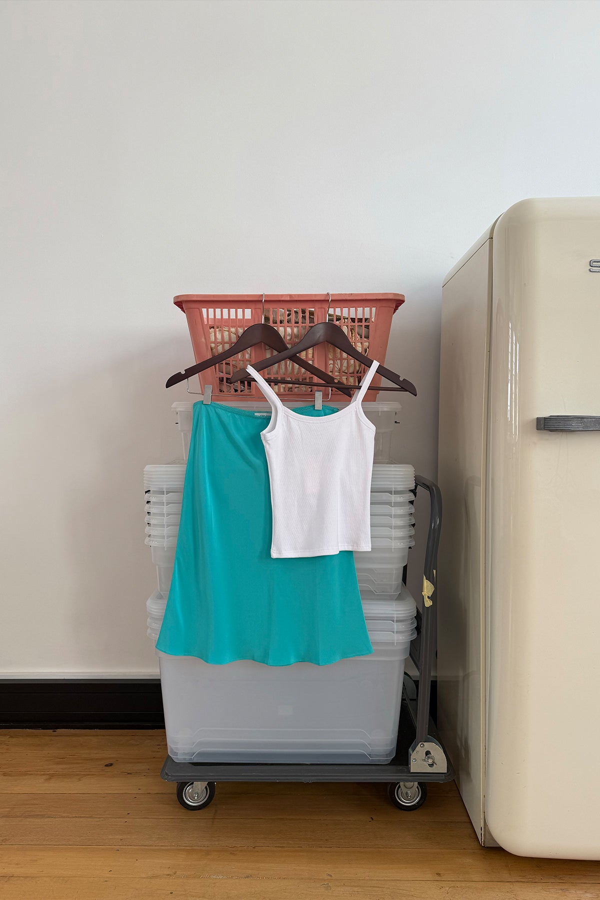 Bias Knee Skirt Turchese