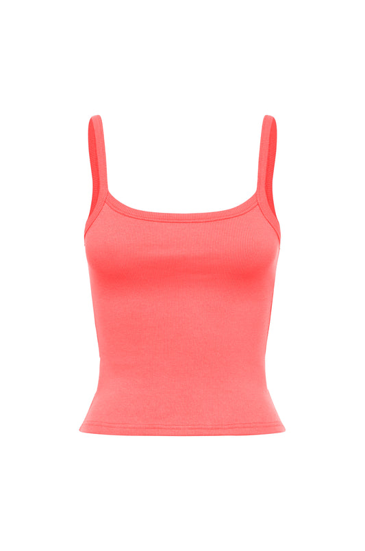 Ribbed Singlet Corallo