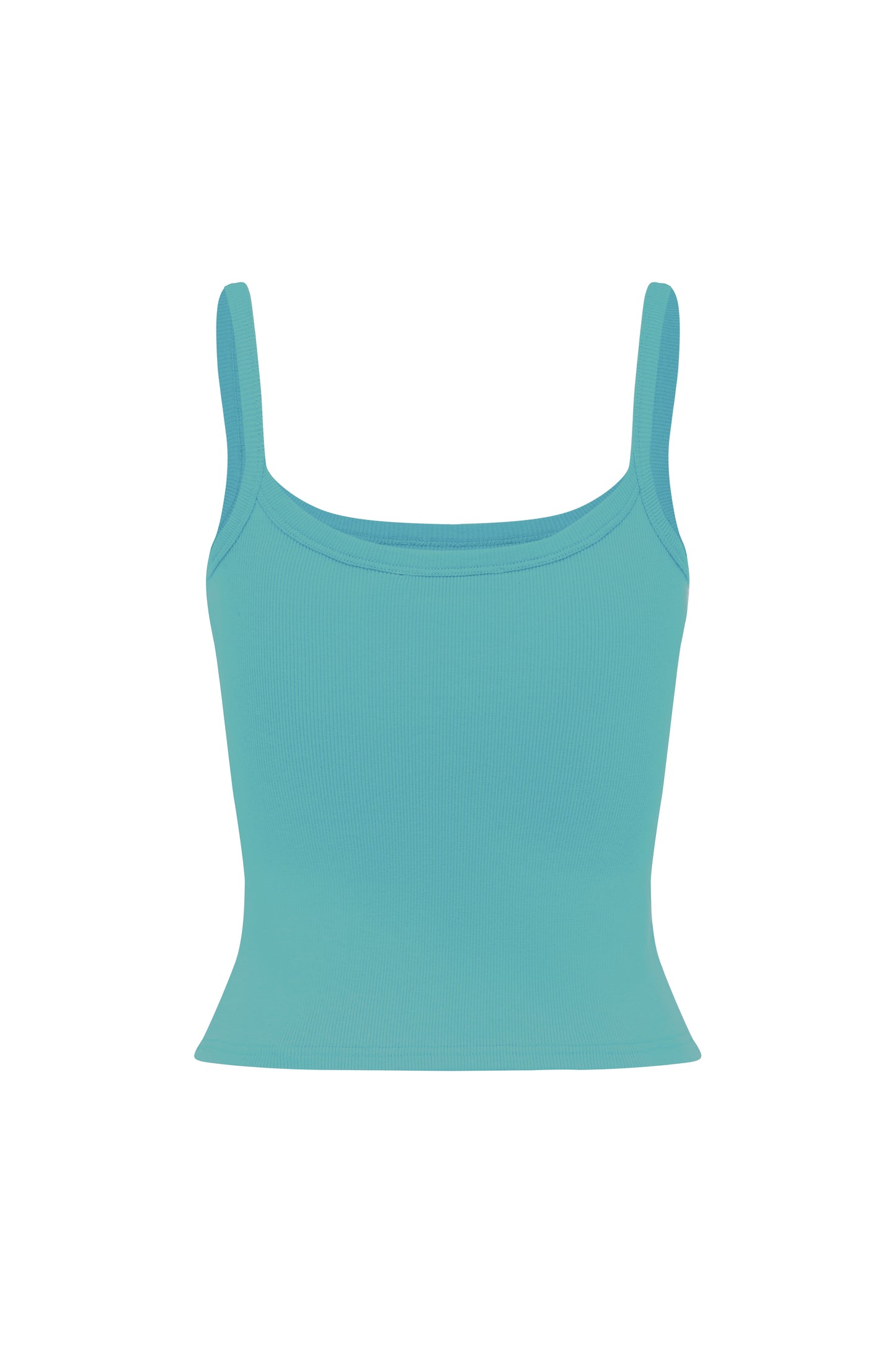 Ribbed Singlet Turchese