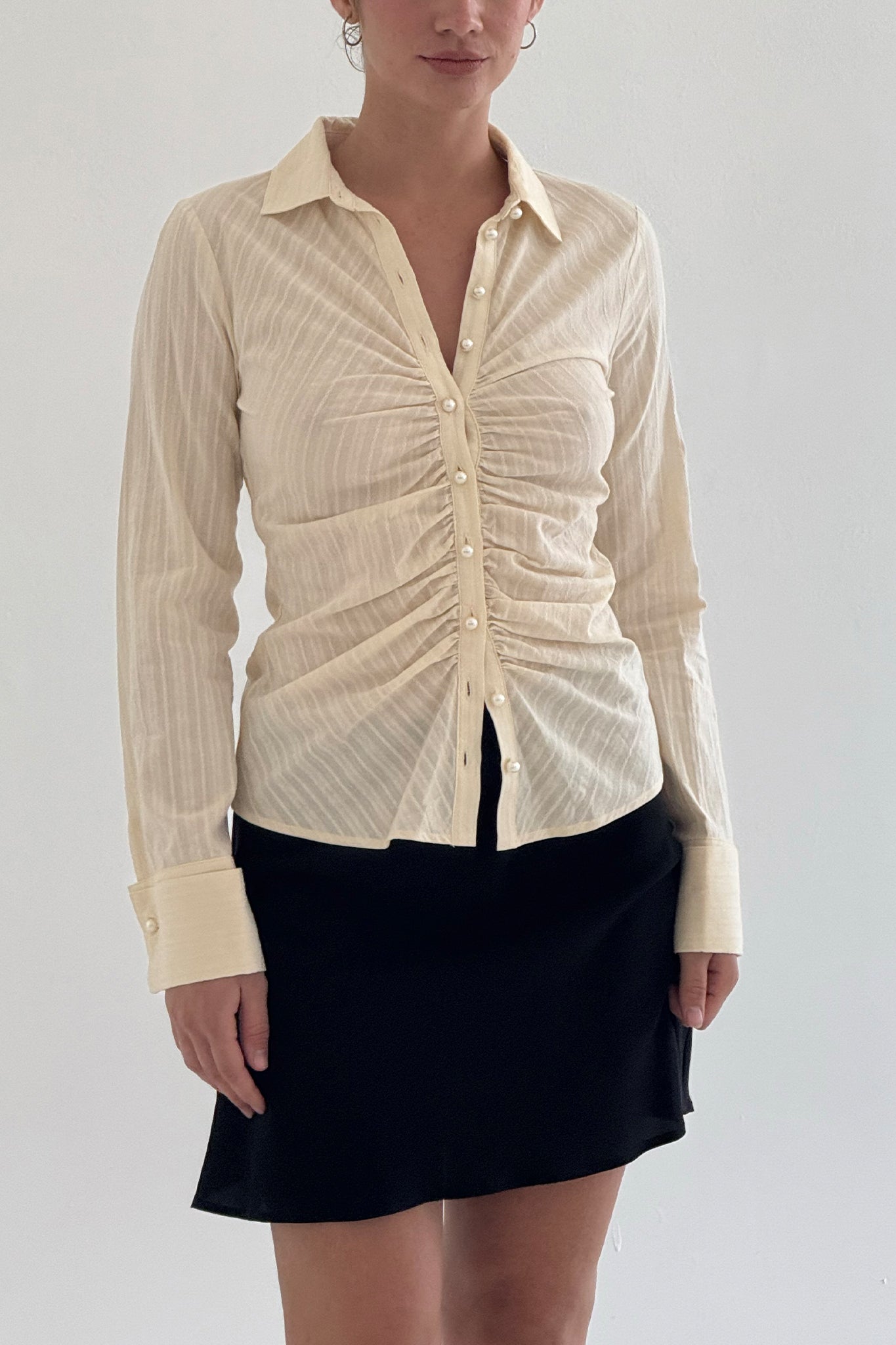 Ruched Front Shirt Burro