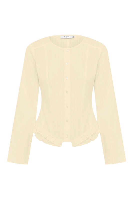 Ruffle-Hem Blouse Burro