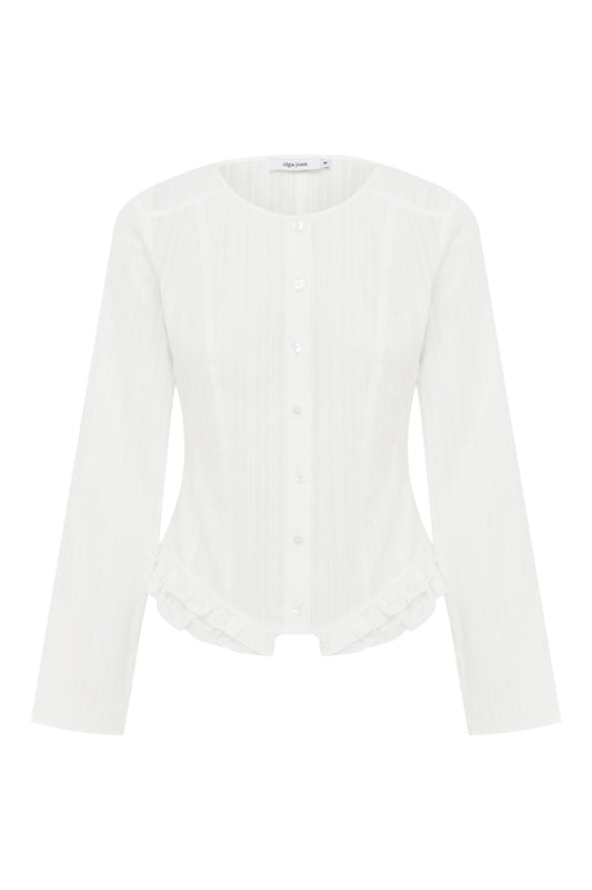 Ruffle-Hem Blouse Bianca