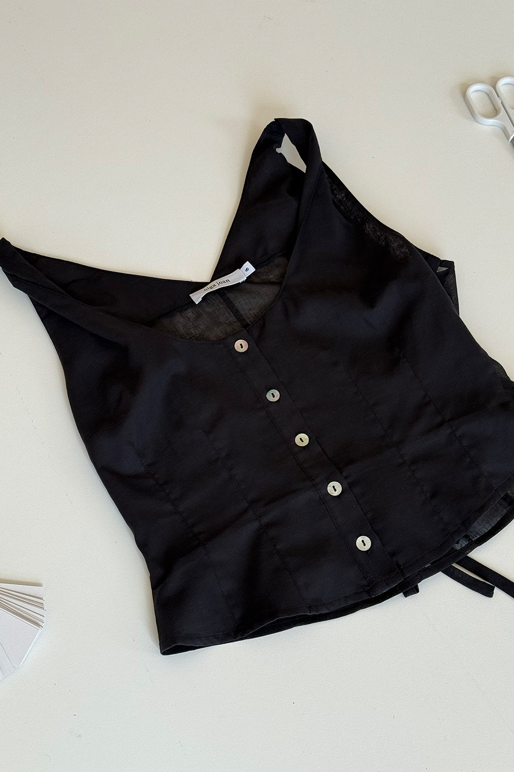 Twist Shoulder Bustier Nera