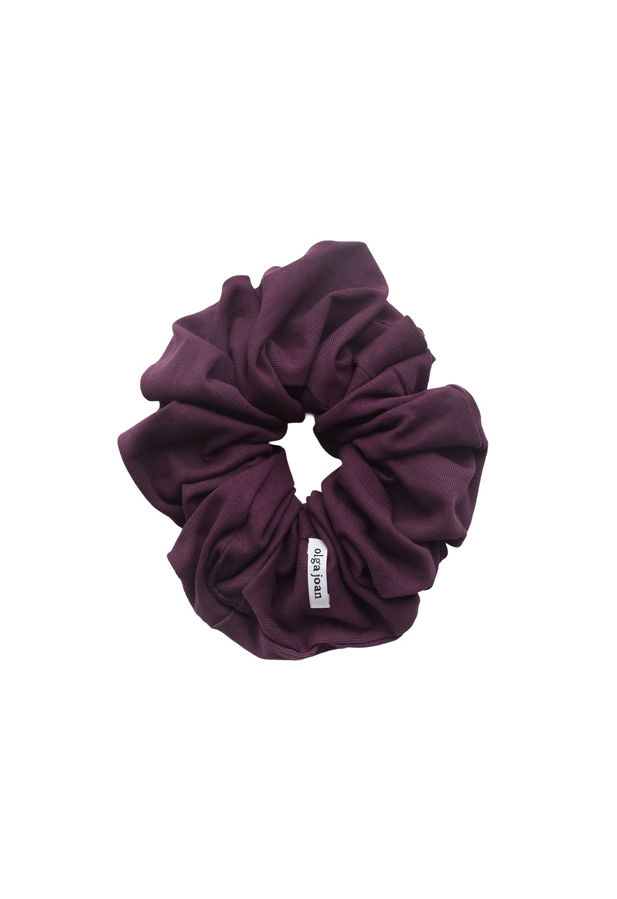Oversized Scrunchie Aubergine Cotton