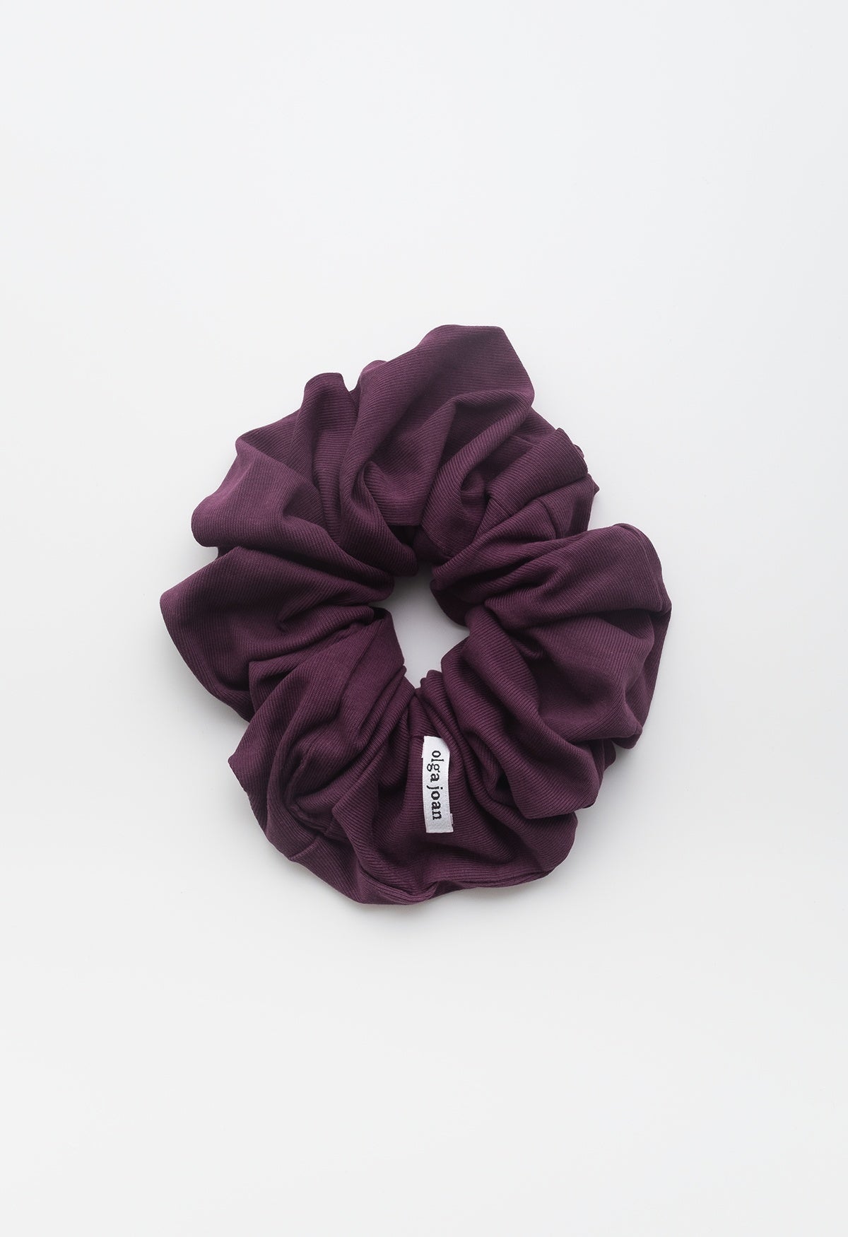 Oversized Scrunchie Aubergine Cotton