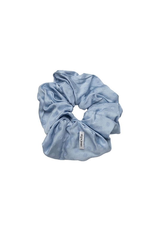 Oversized Scrunchie Jacquard Cielo