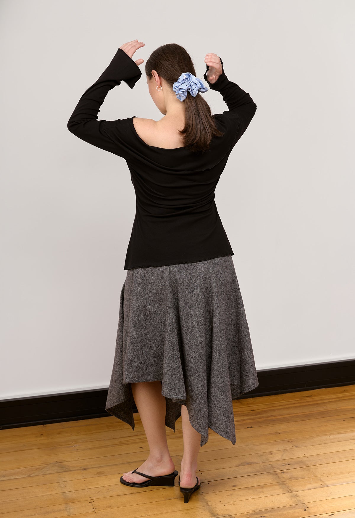 Oversized Scrunchie Jacquard Cielo