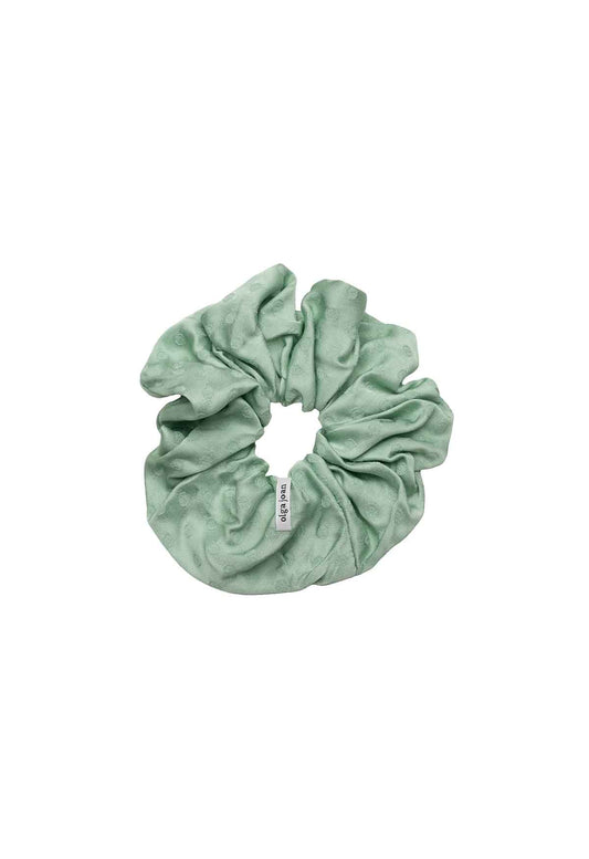 Oversized Scrunchie Jacquard Menta