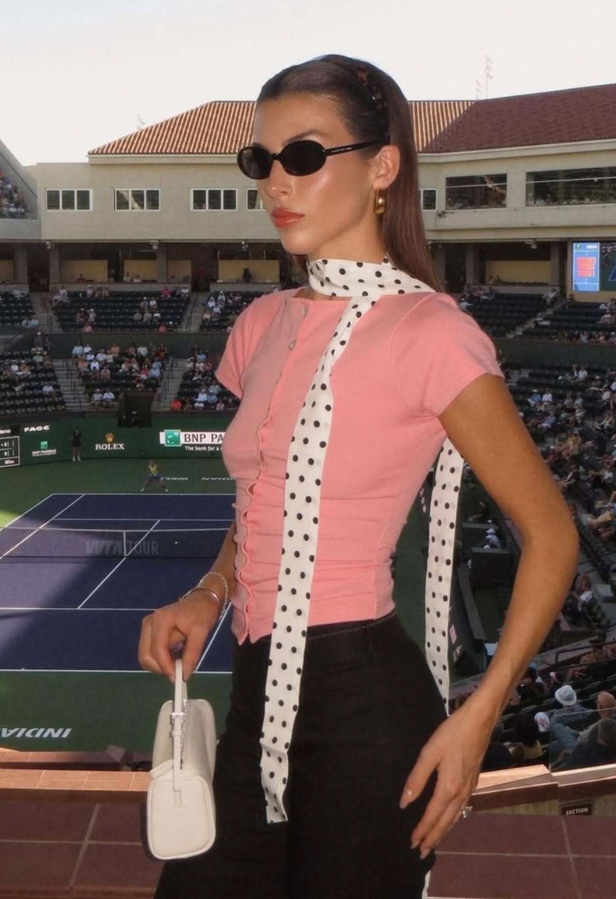 Button-Through Tee Rosa