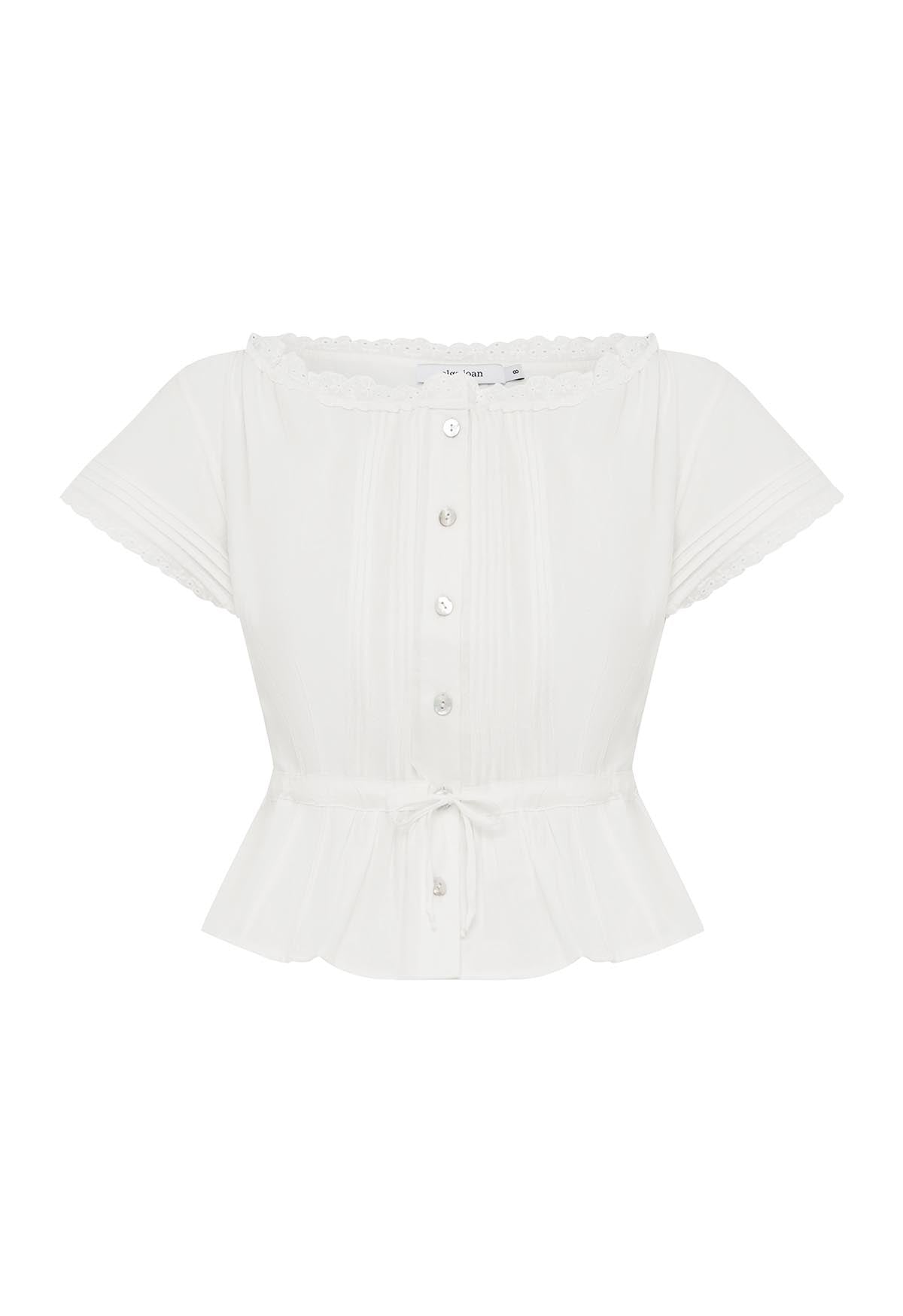 Pintuck Blouse Bianca