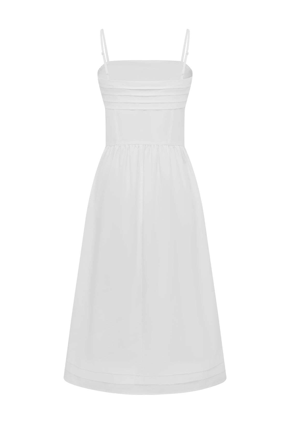Pintuck Midi Dress Bianca
