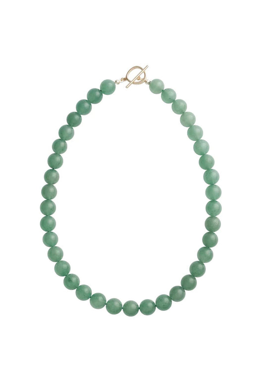 Ray Necklace Aventurine Gold 10mm