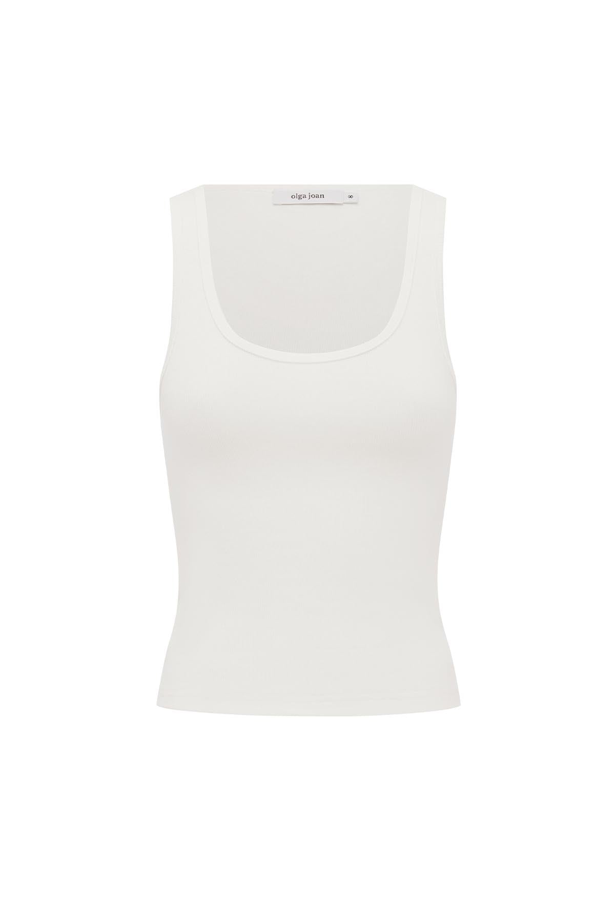 Ribbed Scoop Singlet Bianca