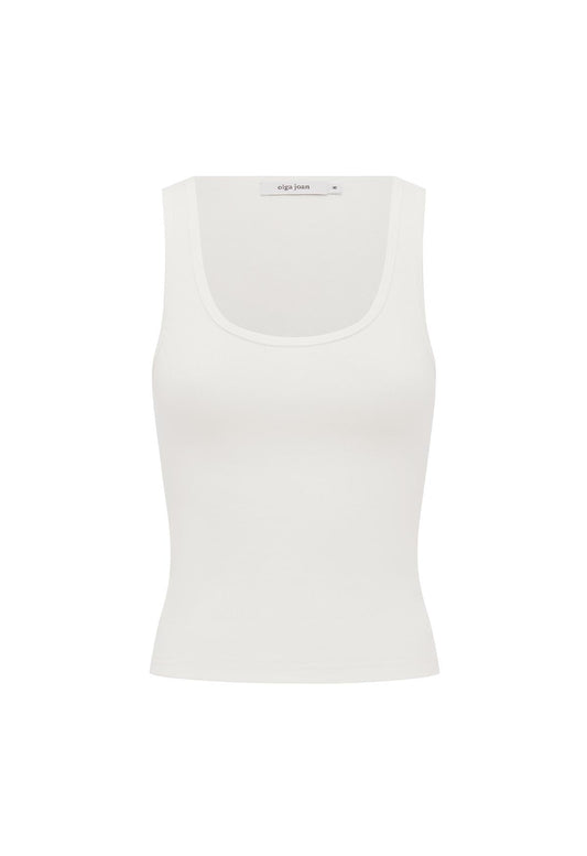 Ribbed Scoop Singlet Bianca