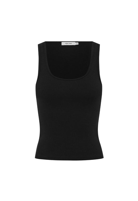 Ribbed Scoop Singlet Nera