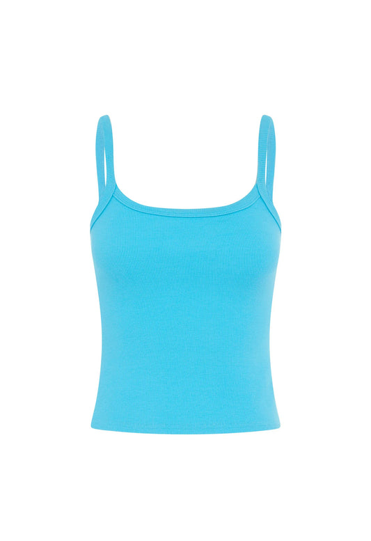 Ribbed Singlet Acqua