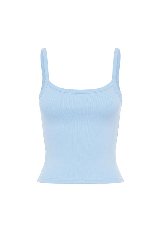 Ribbed Singlet Cielo