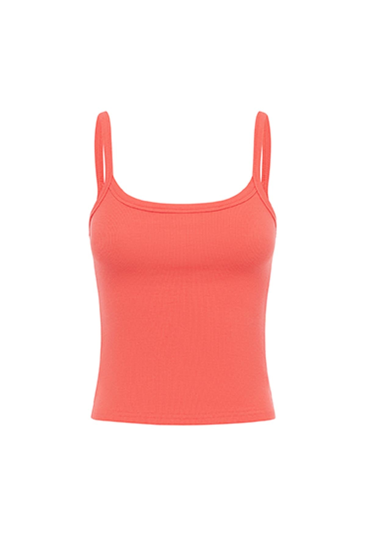 Ribbed Singlet Corallo