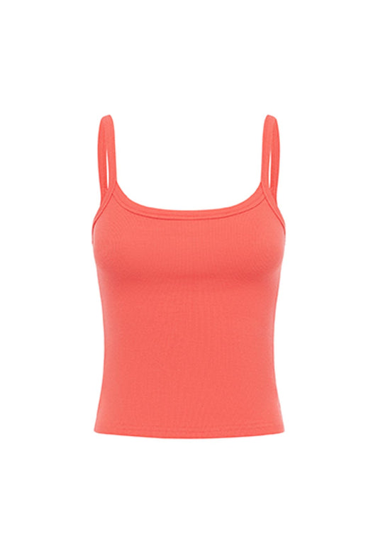Ribbed Singlet Corallo