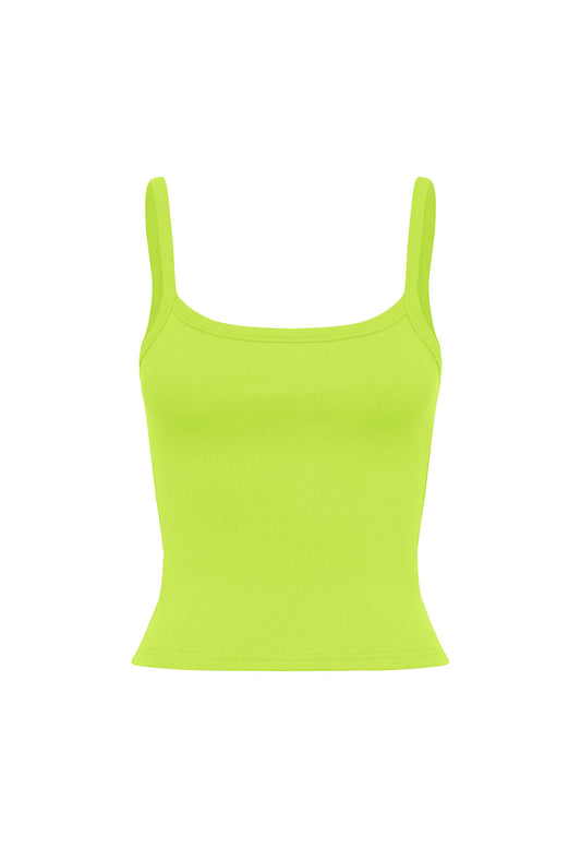 Ribbed Singlet Lime