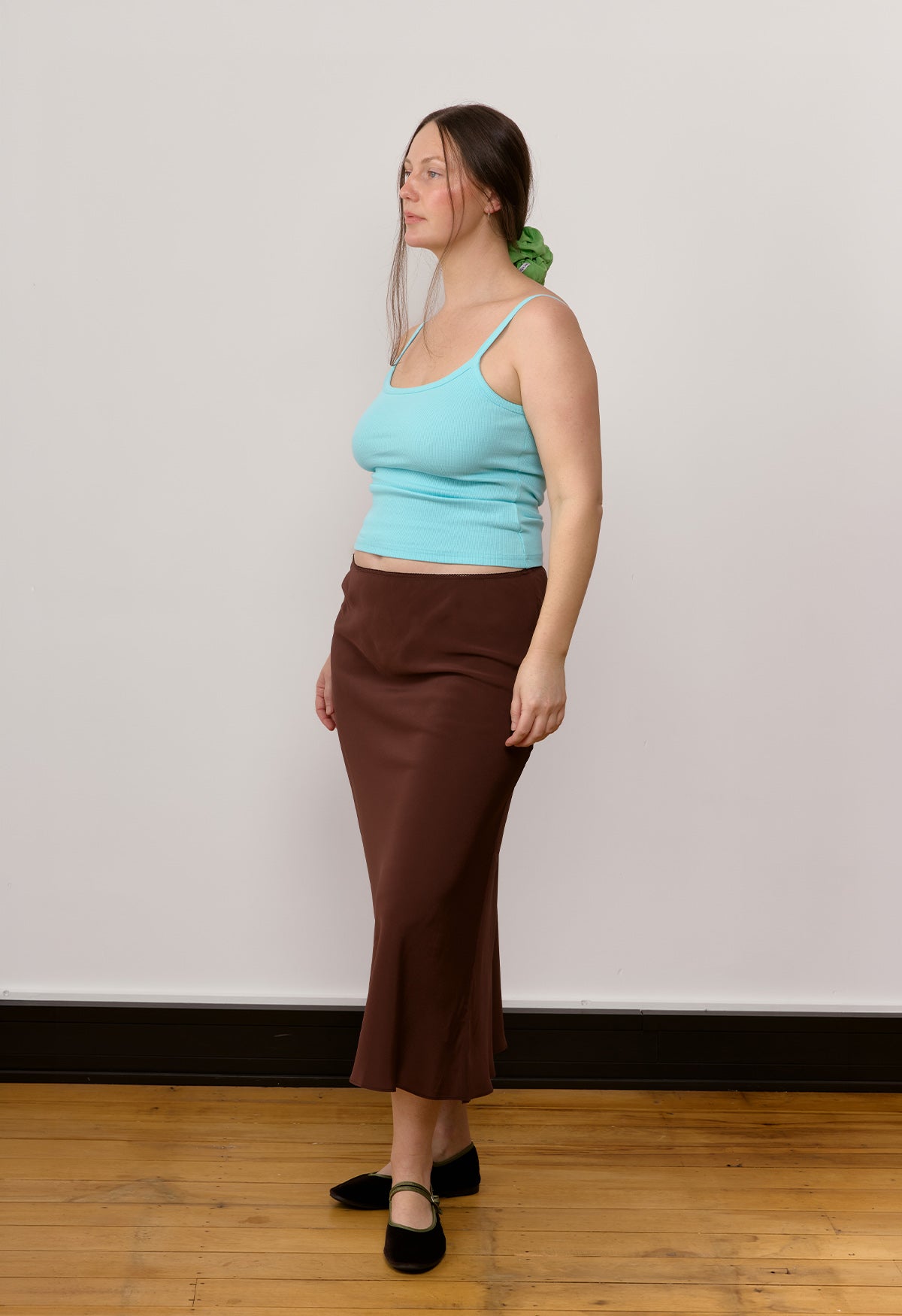 Ribbed Singlet Turchese
