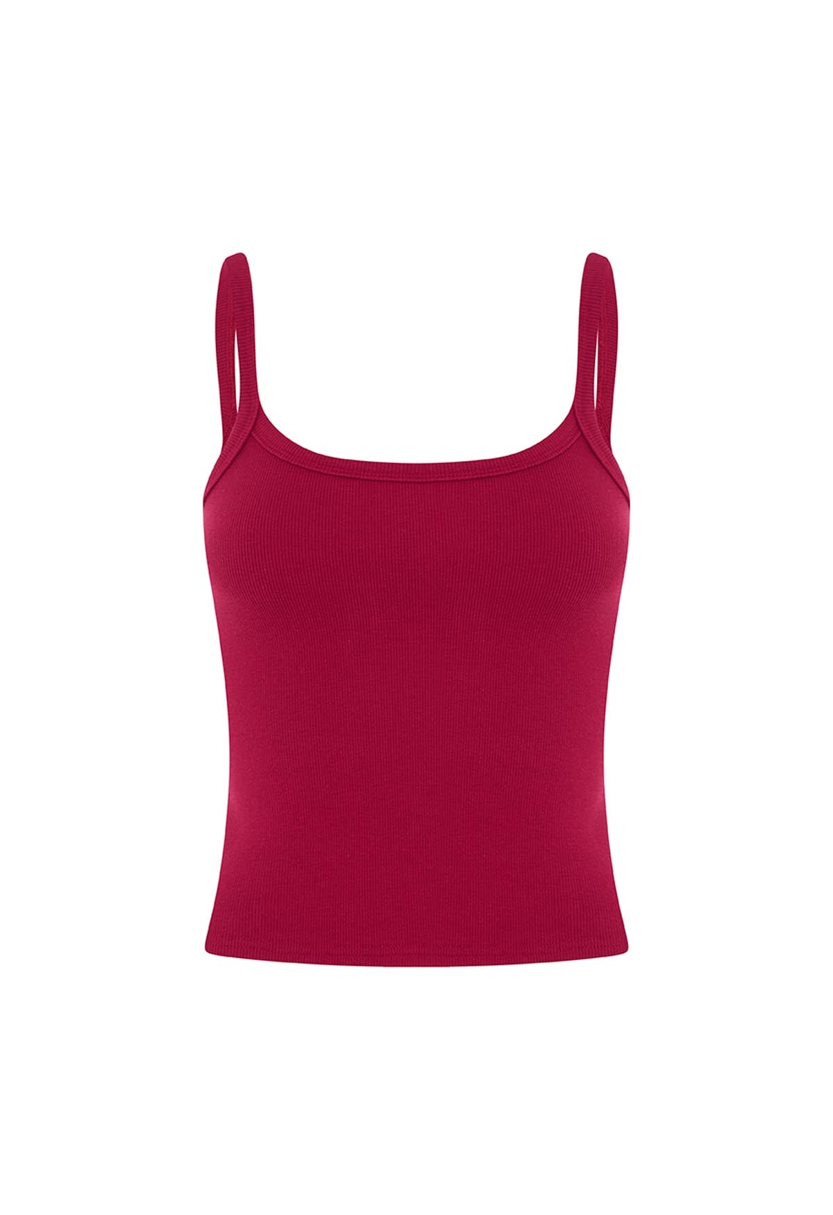 Ribbed Singlet Vino Rosso
