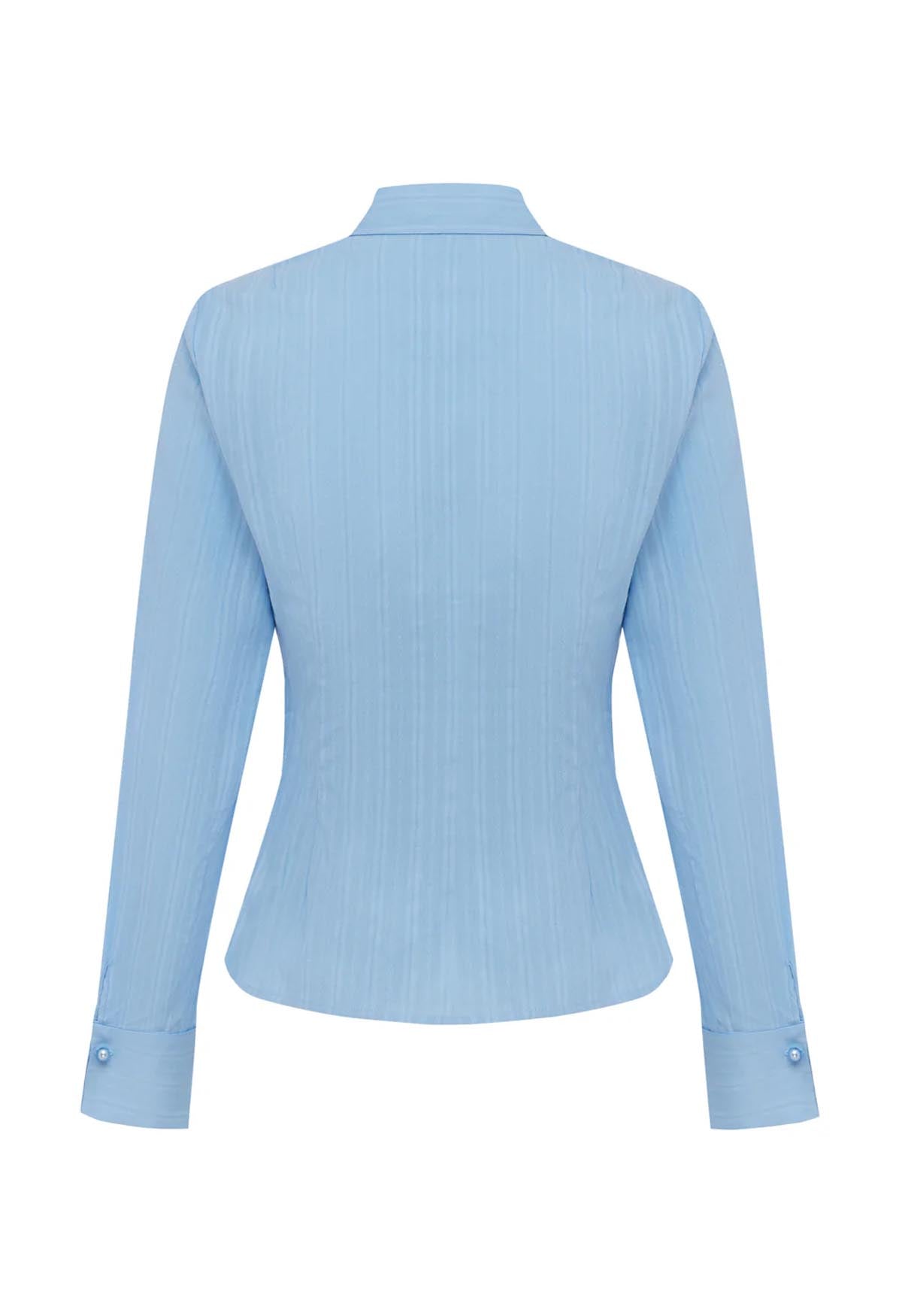 Ruched Front Shirt Azzurra