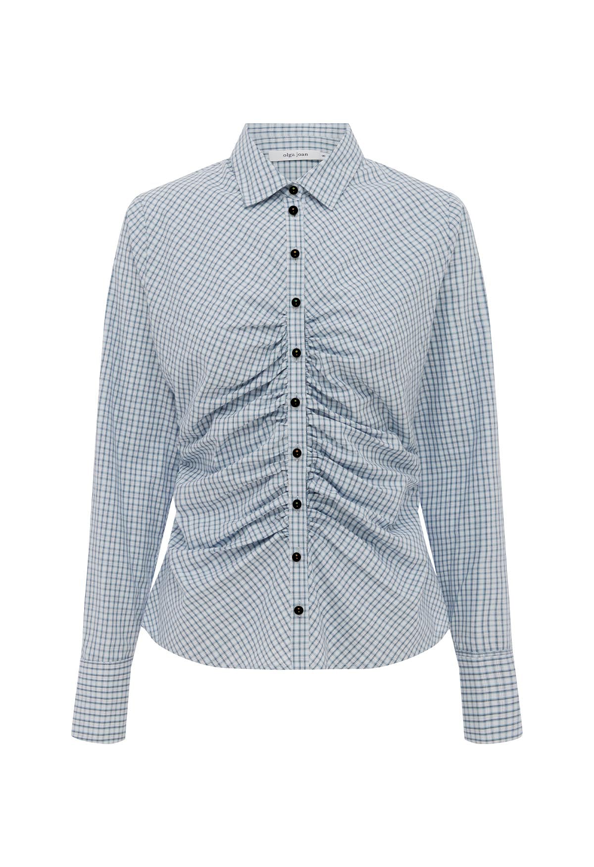 Ruched Front Shirt Cielo Check