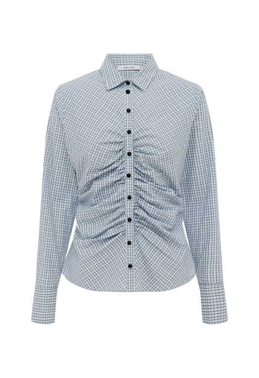 Ruched Front Shirt Cielo Check