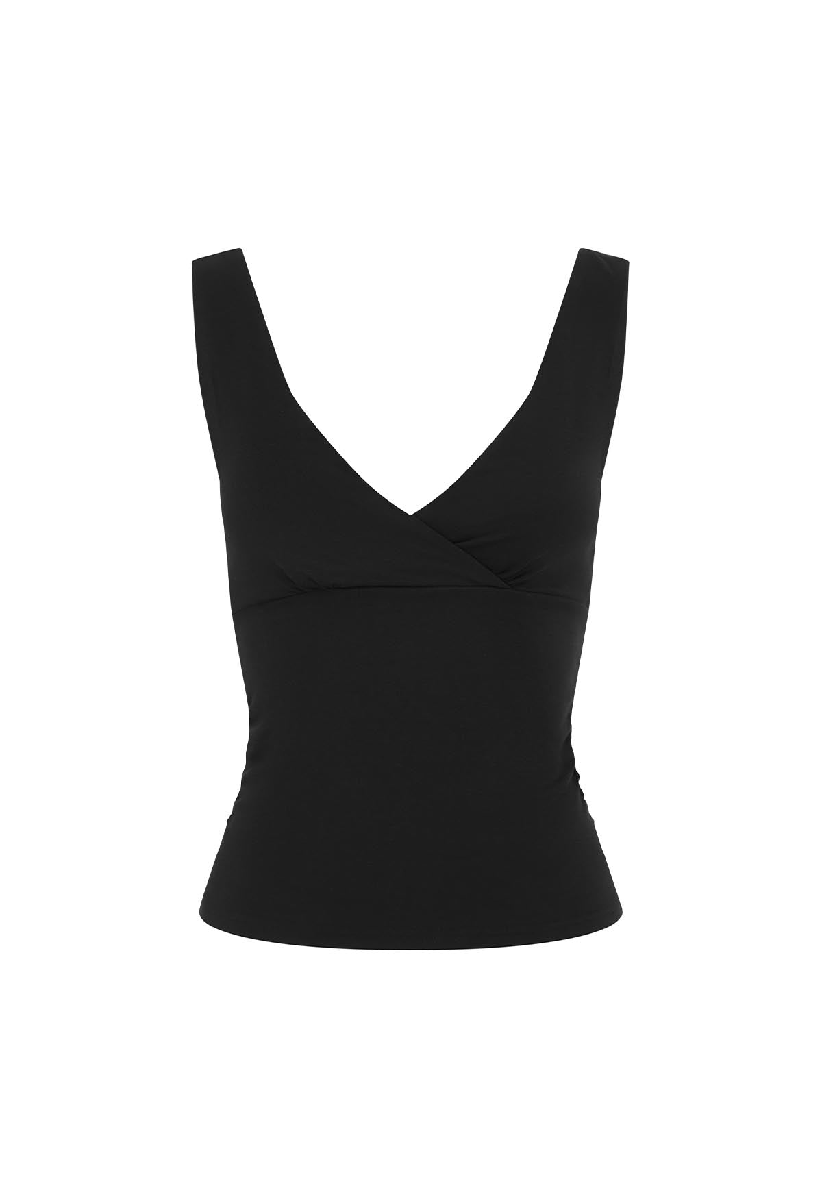 Ruched Plunge Top Nera
