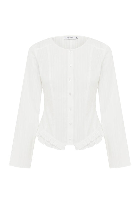 Ruffle-Hem Blouse Bianca