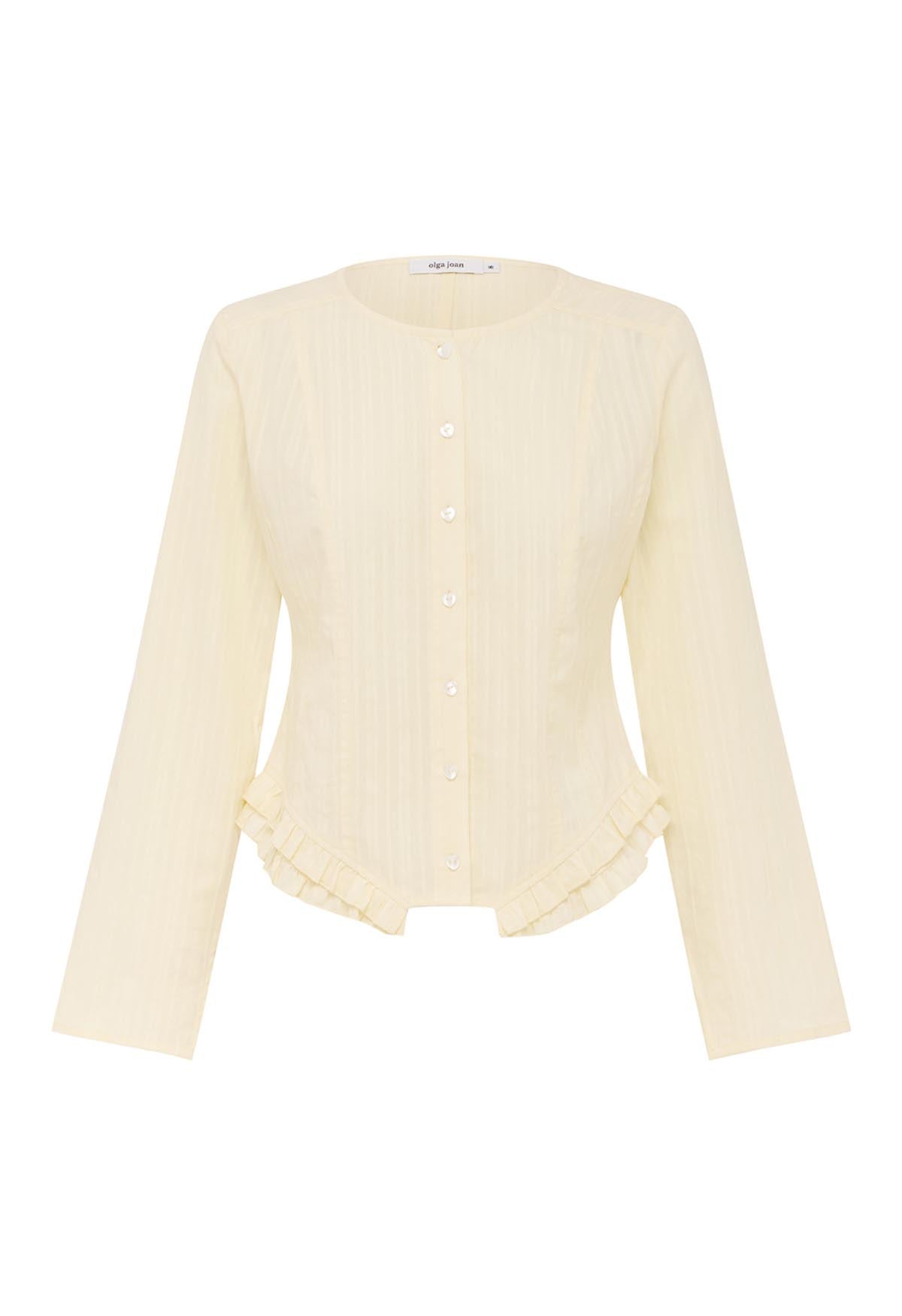 Ruffle-Hem Blouse Burro